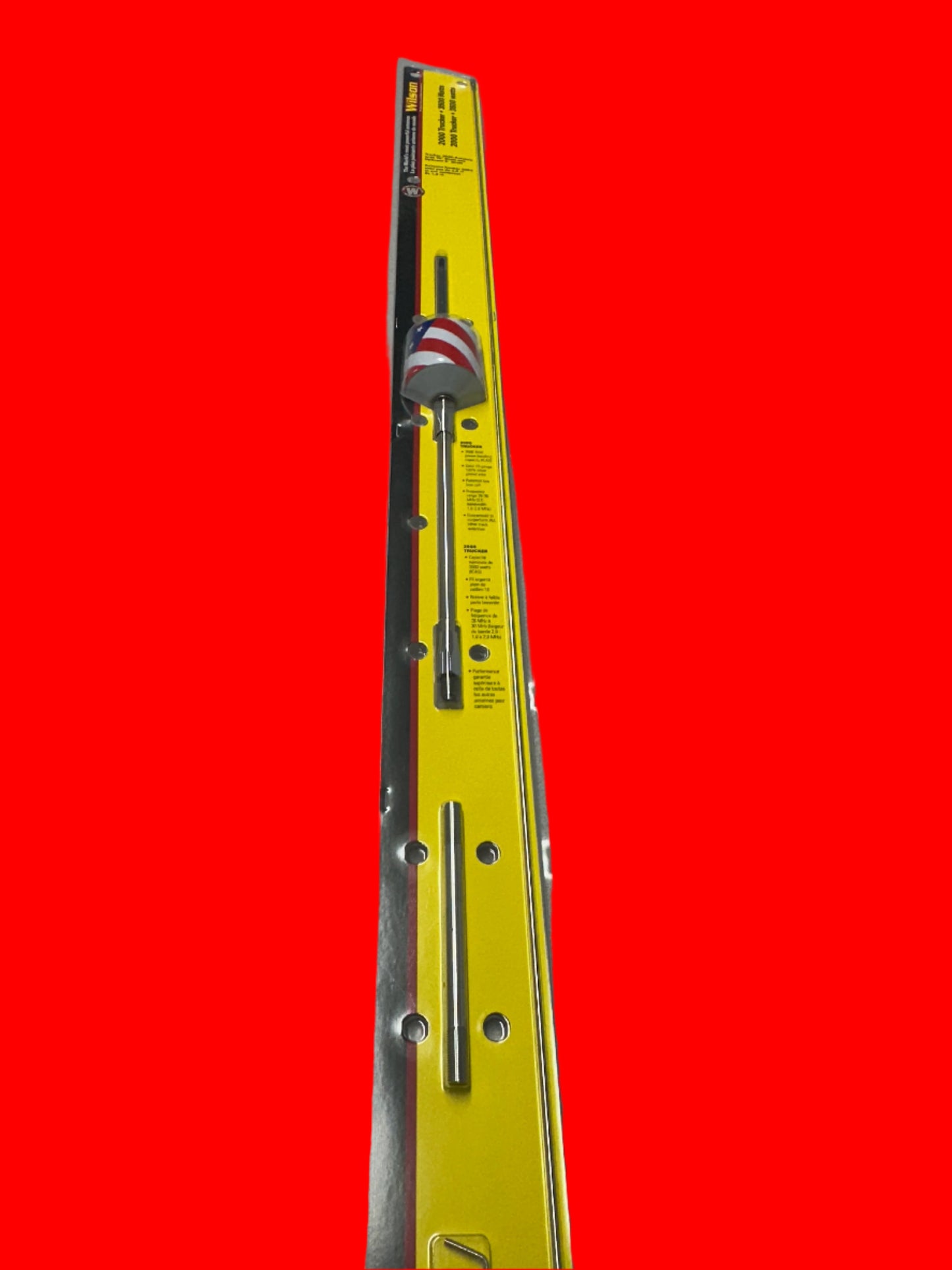 Wilson Trucker T2000 American Flag 5" & 10" shaft w/49" Whip CB Radio Antenna 305FLAG