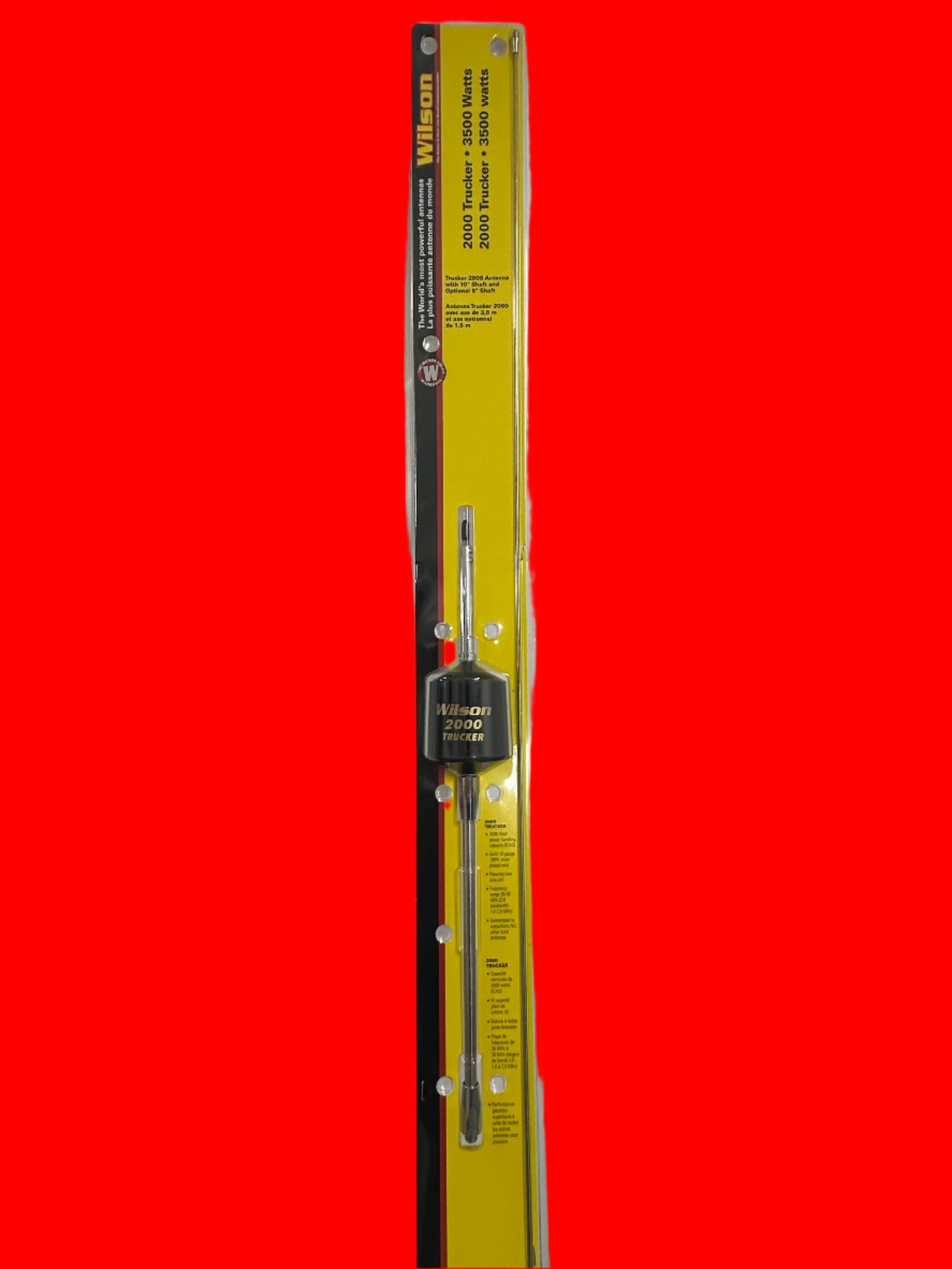 Wilson Trucker T2000 Black 10" shaft w/49" Whip CB Radio Antenna 305-495