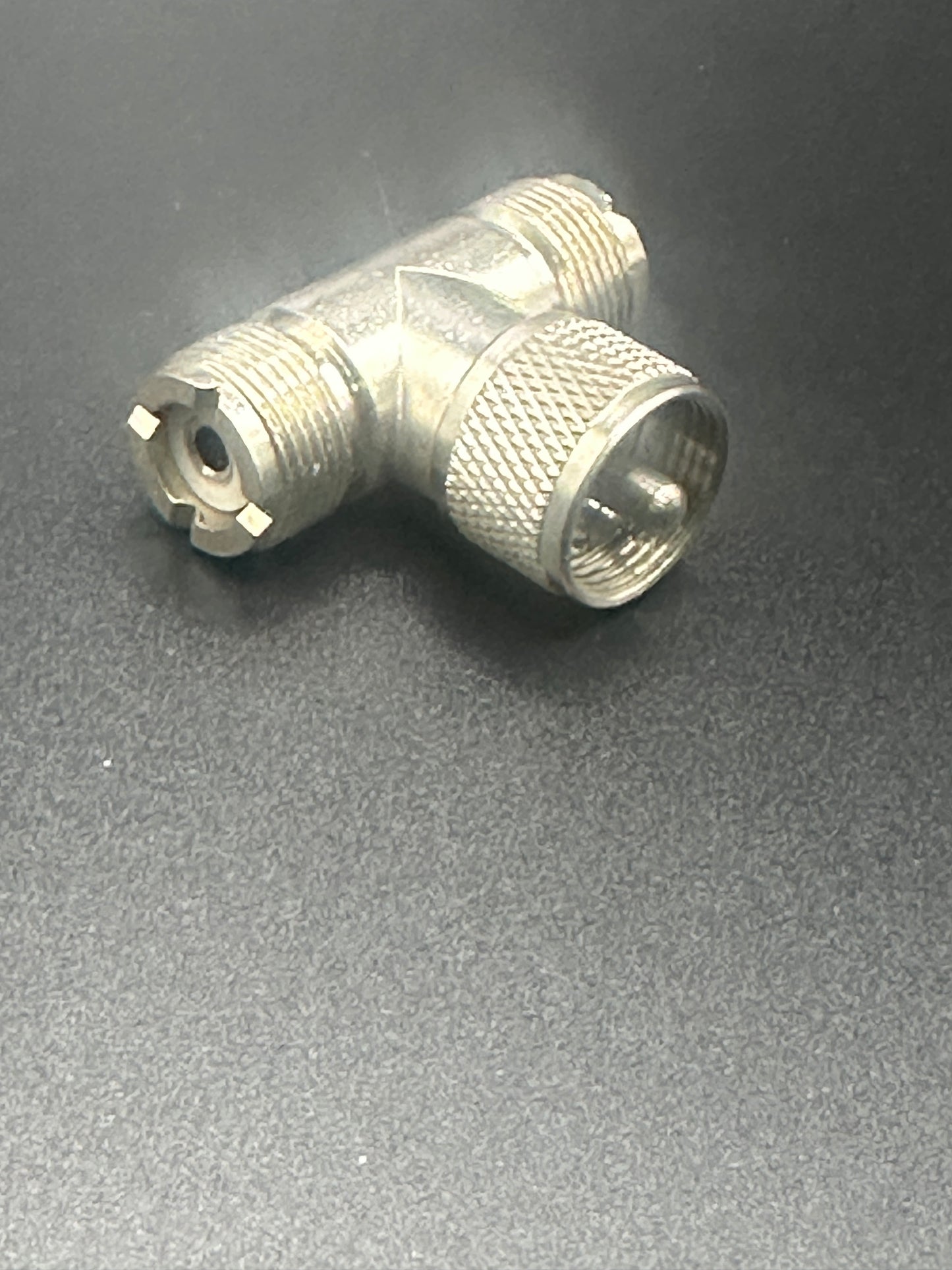 UHF T CONNECTOR MALE, FEMALE, FEMALE 50358