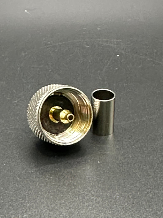 UHF PL-259 Male Gold Pin Plug Crimp-Type Connector for RG8X LMR240 Coax