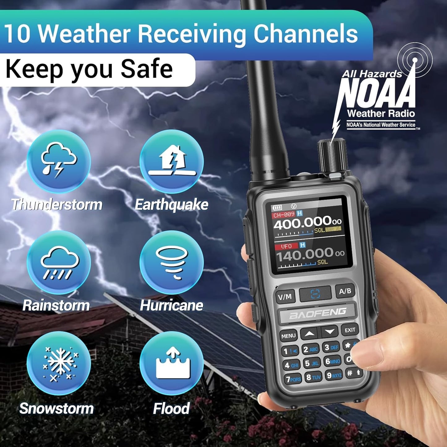 BOAFANG  UV-5R Mini Ham Radio Long Range Handheld Two Way Radio 2 PACK